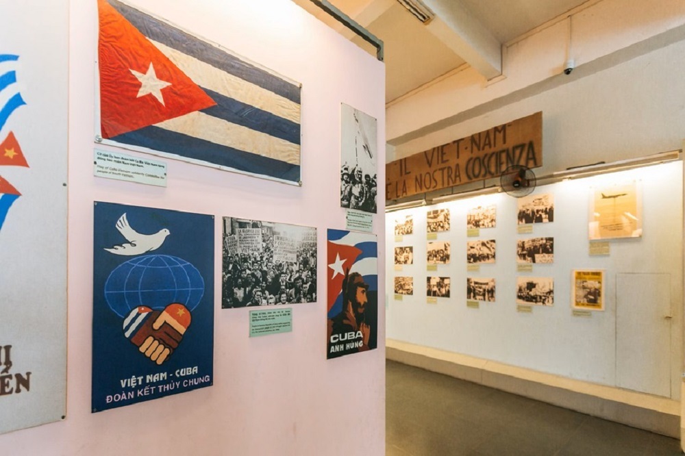 A corner of the ground floor  vietnam war museum ho chi minh